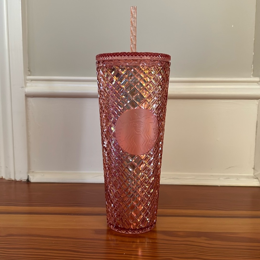 Starbucks 2021 winter rose gold tumbler